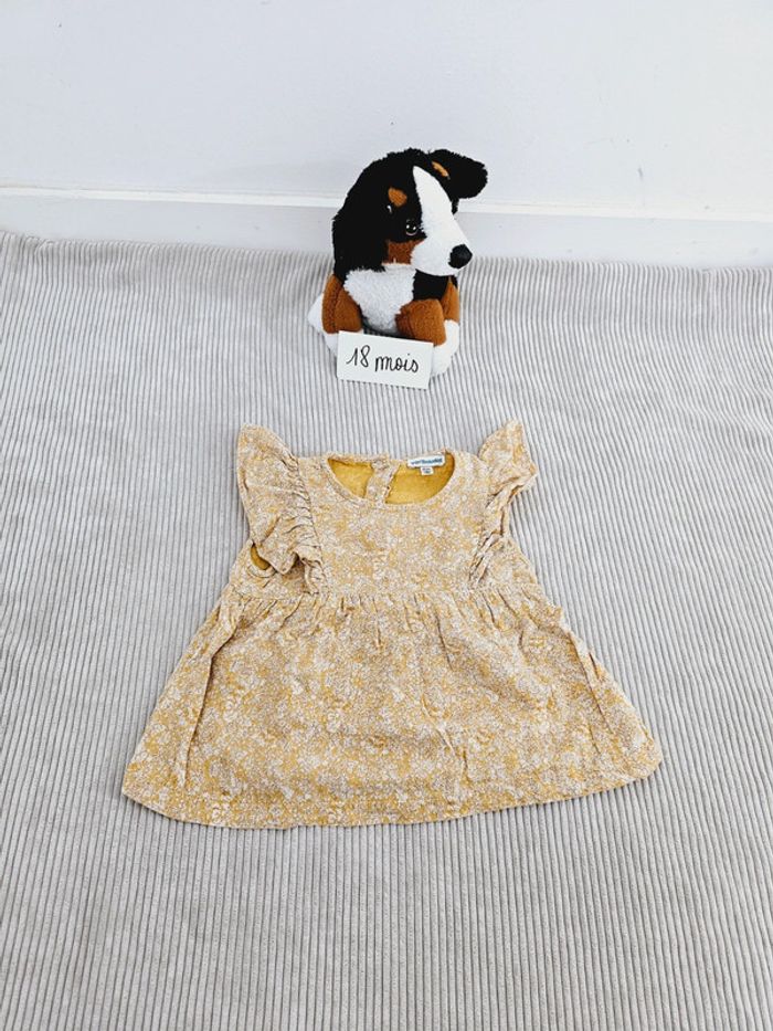 Tunique fleurie fleurs jaune verbaudet bébé fille 18 mois