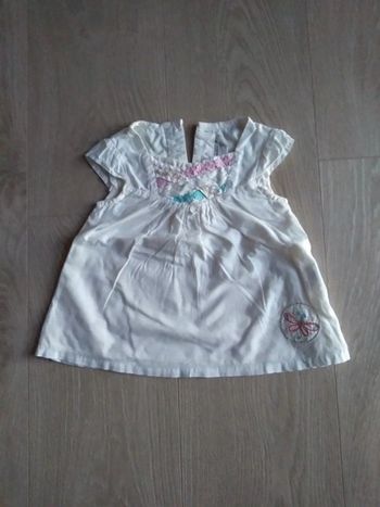 Blouse écru manches courtes Orchestra 9 mois