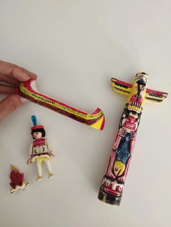 Ancien playmobil geobra 1974 indien vintage