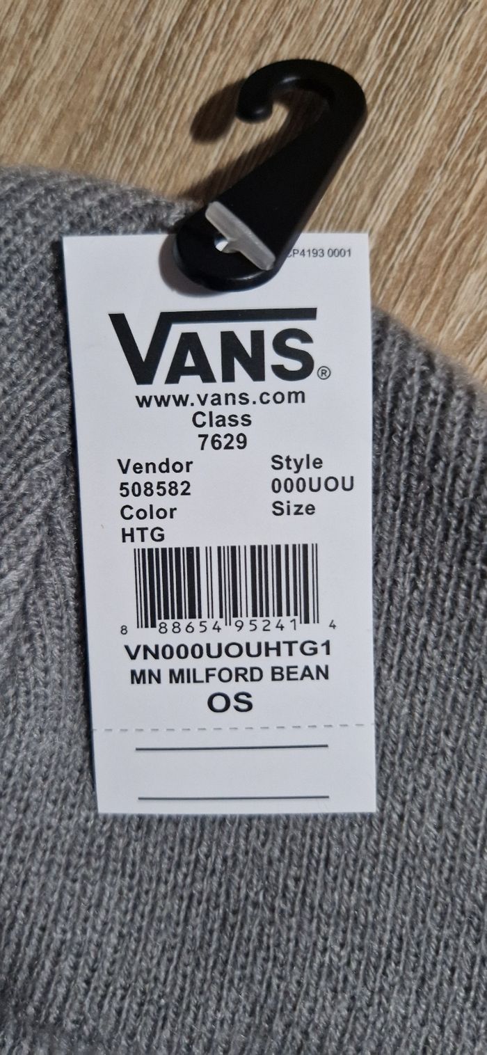 Bonnet Vans Milford Beanie Gris Heather Bonnet Vans Milford Beanie gris Heather Grey neuf étiqueté OS - photo numéro 3