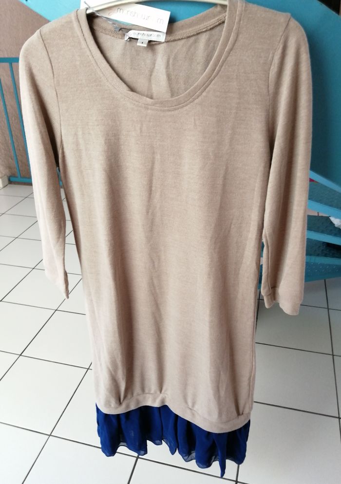 Robe Pull Beige Maiwen Taille 36 By Monshowroom Neuve Avec Étiquette - photo numéro 2