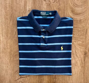Polo/Chemise/T.shirt rayé bleu clair et bleu foncé Polo Ralph Lauren pour homme, taille XL