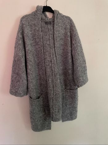Gilet long gris