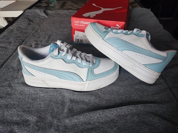 basket puma skye white blue