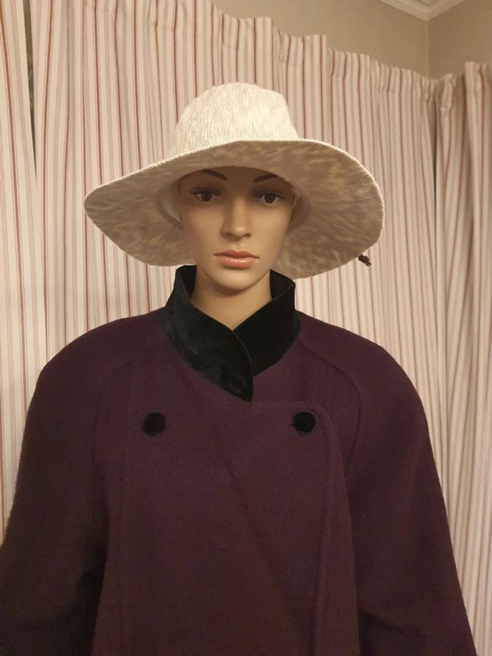 Manteau bordeaux Cristel fr 42 en 70%laine - photo numéro 4