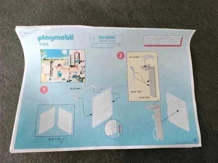 20 € Salle de bain avec douche à l'italienne 9268 Playmobil - photo numéro 3