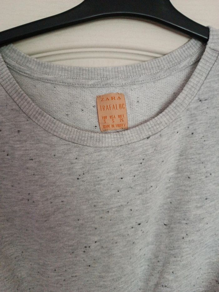 Pull 3/4 Zara gris taille S en parfait état - photo numéro 2