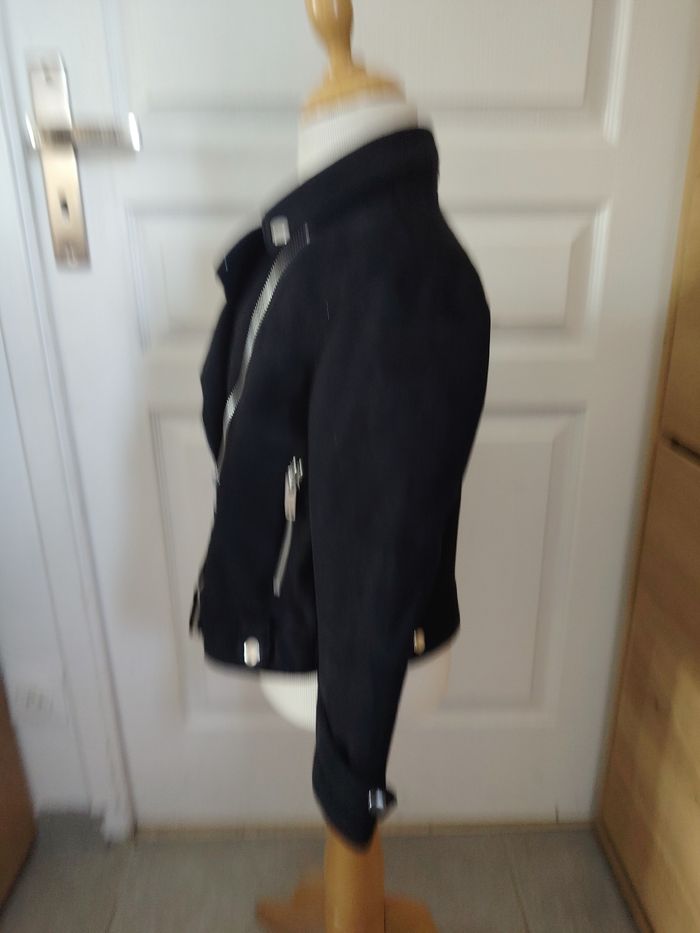 Veste noir rock zara kids 7 ans - photo numéro 3