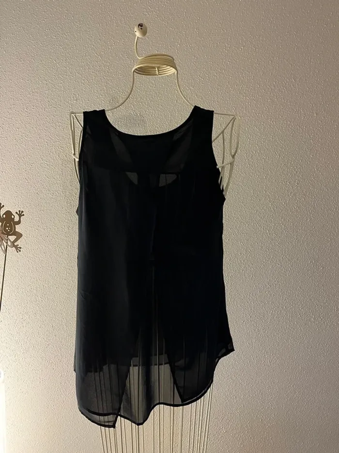 Top noir - transparent - L
