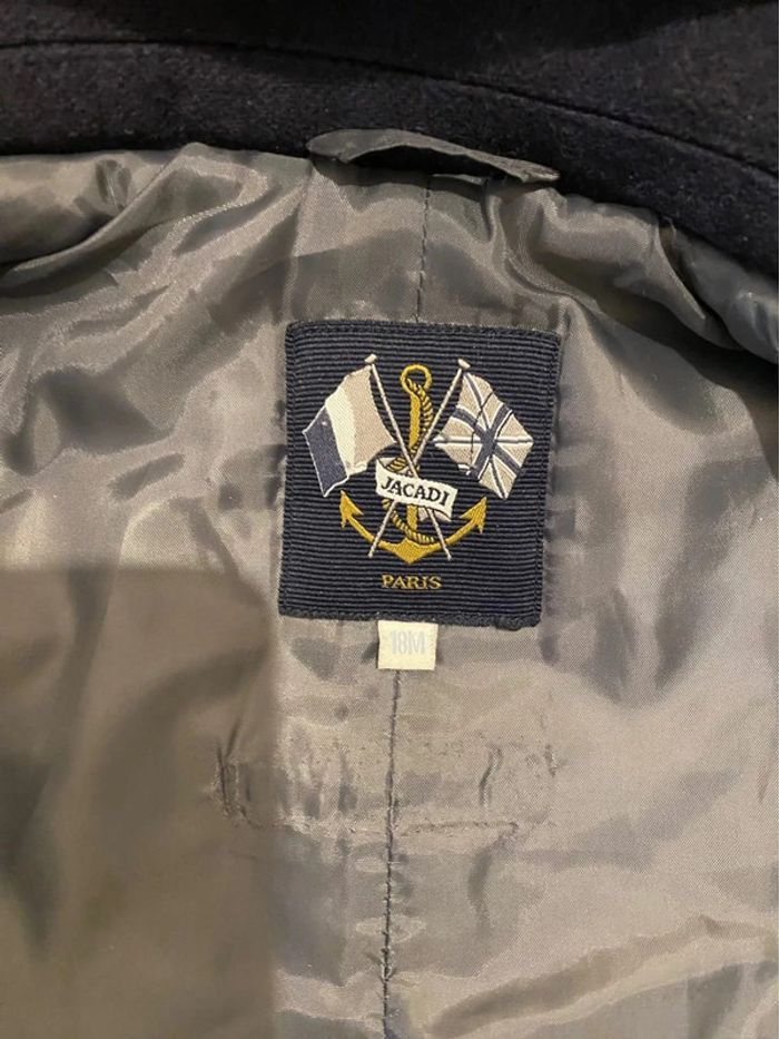 Manteau caban bleu marine Jacadi 18 mois - photo numéro 3