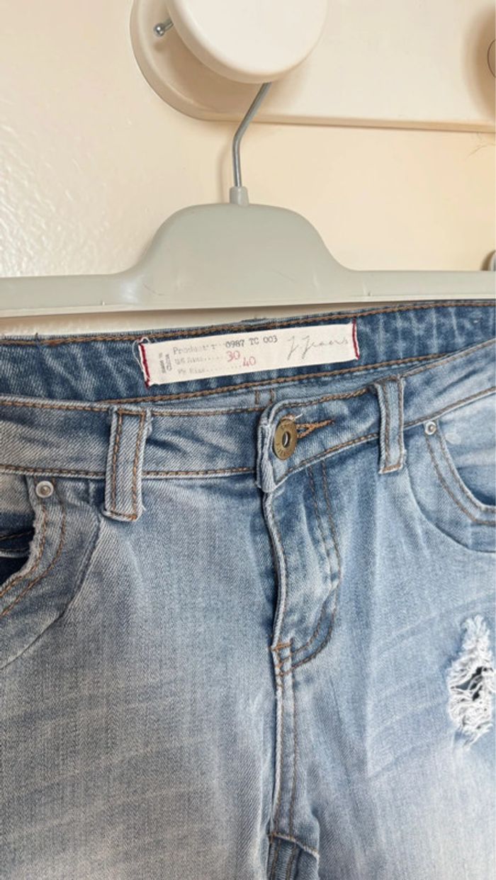 Jean slim bleu clair destroy taille 40 Jennyfer en très bon état - photo numéro 2
