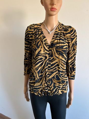 Blouse beige et noire Morgan taille 36 TBE