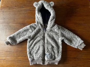 Sweat chaud à capuche ours gris Lupilu 12 mois : 74-80 cm