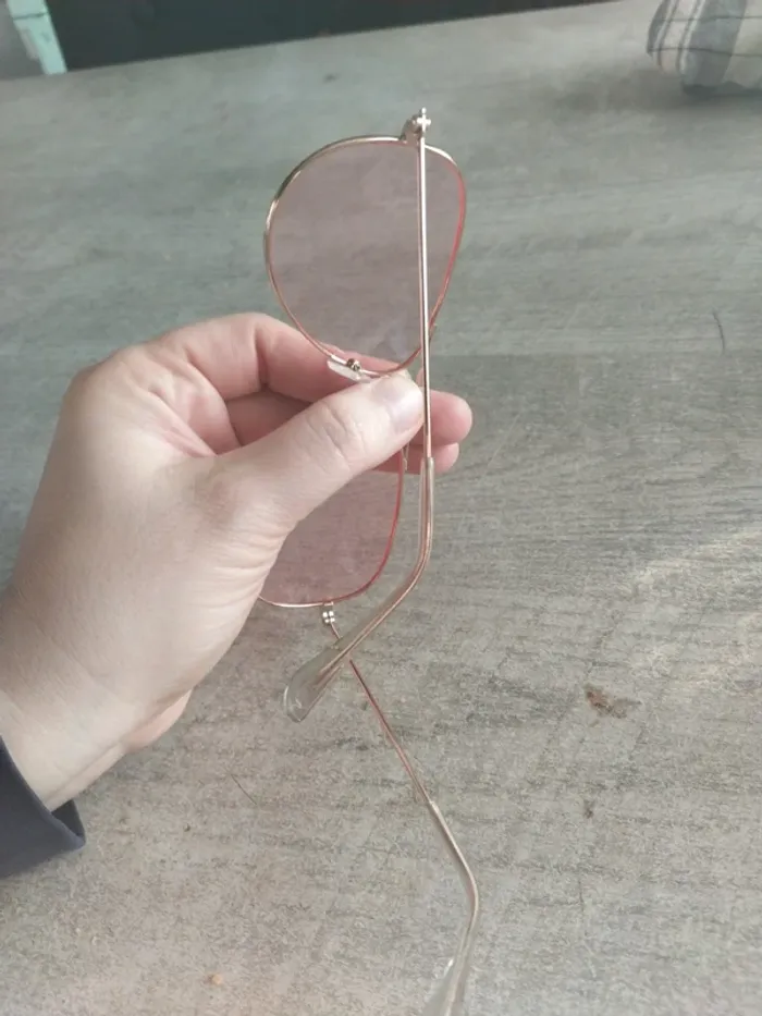 Lunette fantasy rose doré - photo numéro 4