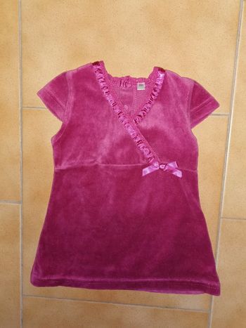 Robe velours fushia
