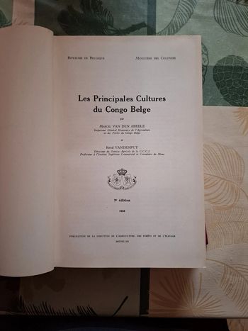 Les principales cultures du congo belge