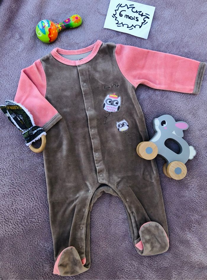 Pyjama en velours - 6 mois (67 cm) - Sucre d’Orge