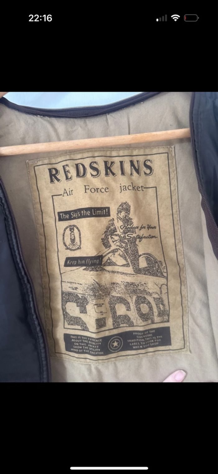 Veste aviateur sans manche Redskins - photo numéro 3