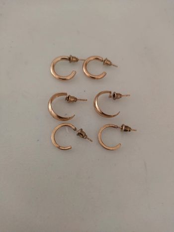 Lot de 3 créoles dorées