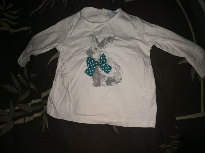 Tee shirt 12 mois imprimé lapin