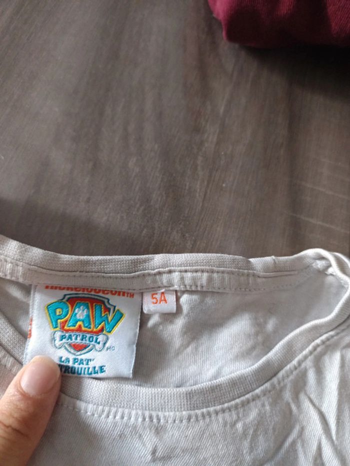 Tee-shirt manche courte 5 ans paw patrol - photo numéro 2