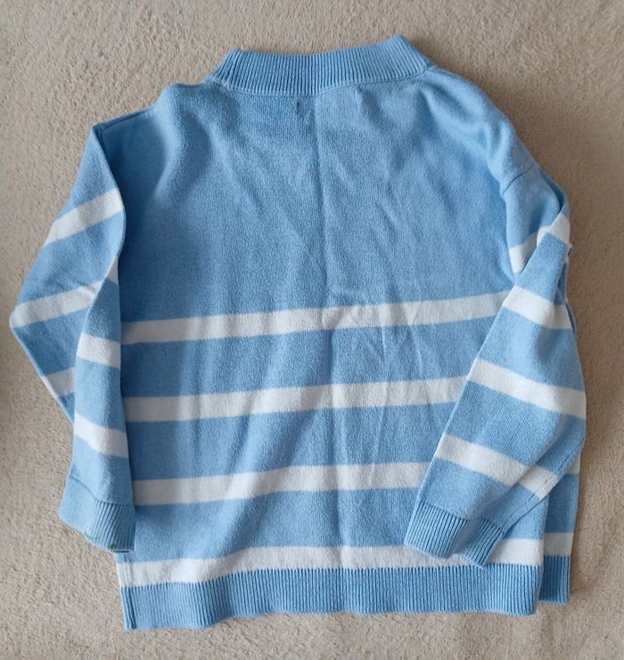 Pull léger bleu rayé blanc tex 3 ans - photo numéro 2