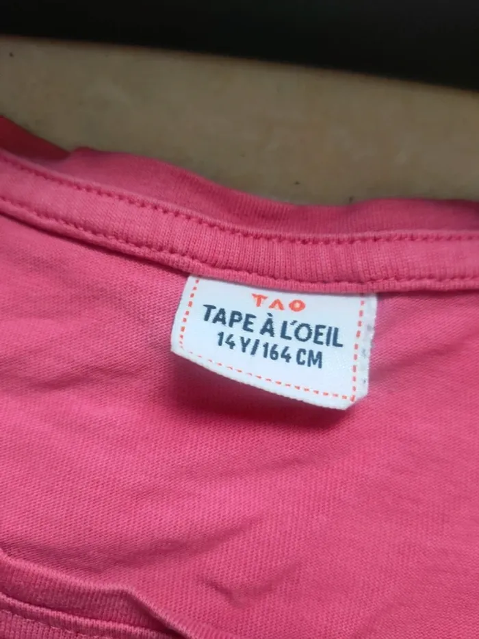 Tee-shirt rose à message 14 ans Tape à l'oeil - photo numéro 2