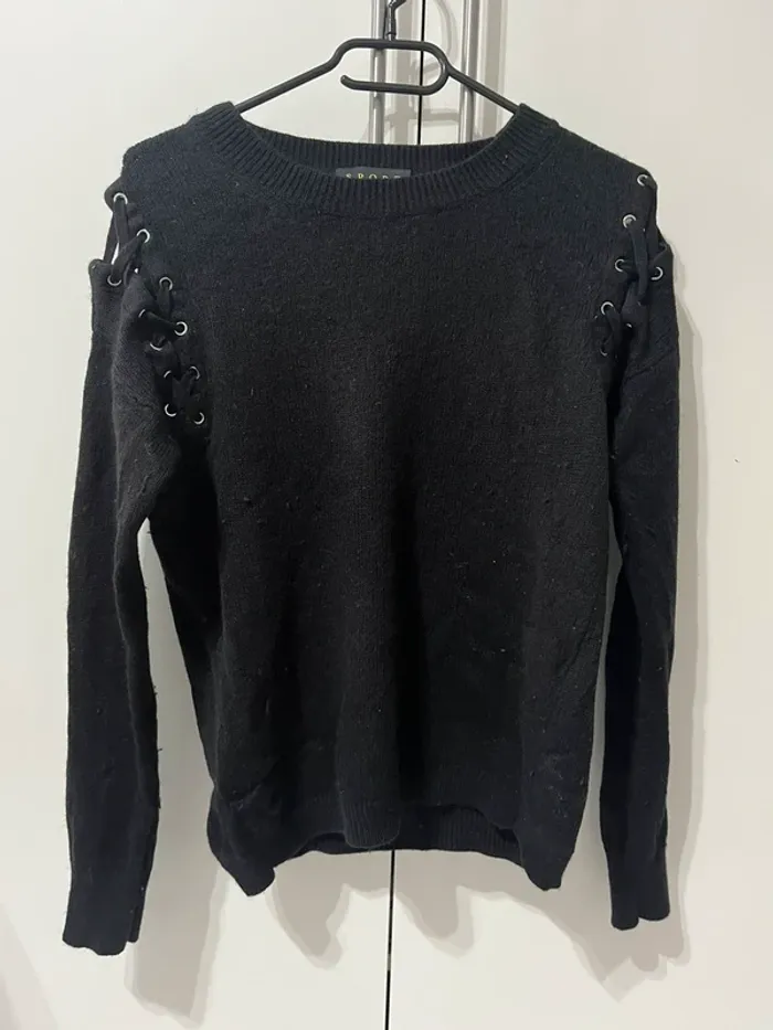 Pull noir The Kooples en laine et cachemire