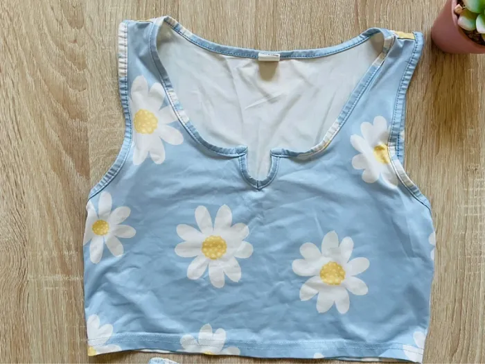 Ensemble fille 11-12 ans crop top + short - photo numéro 2