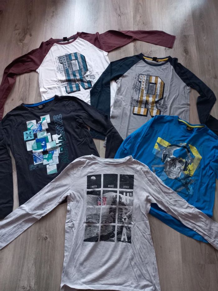 Lot 5 tee-shirts 'By Kool' 14 ans