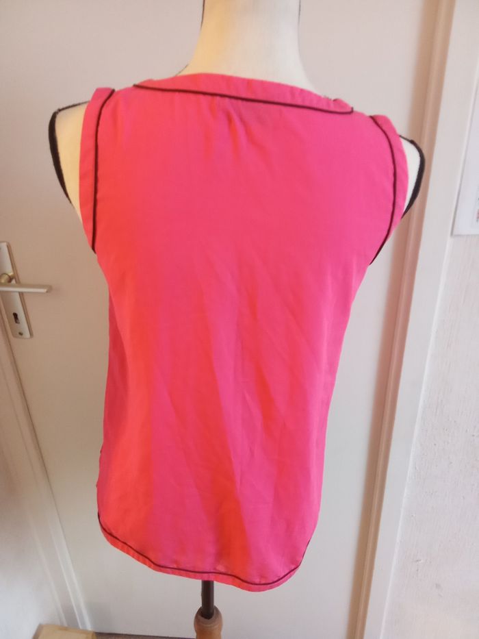 Blouse tunique débardeur été femme rose, noure, col v taille 36 ou S, women only - photo numéro 3