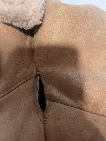 Manteau en peau camel
