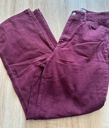 Pantalon bordeaux à velours