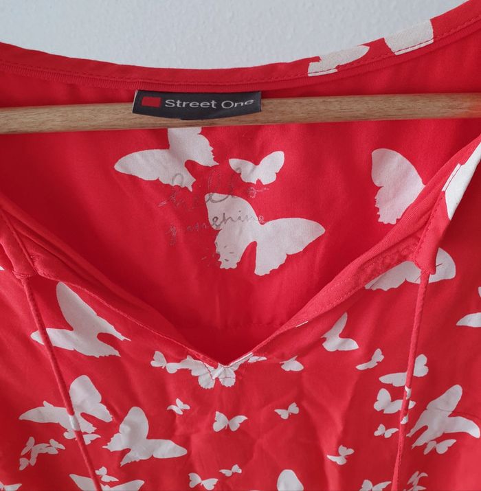 Robe rouge street one papillons - photo numéro 4