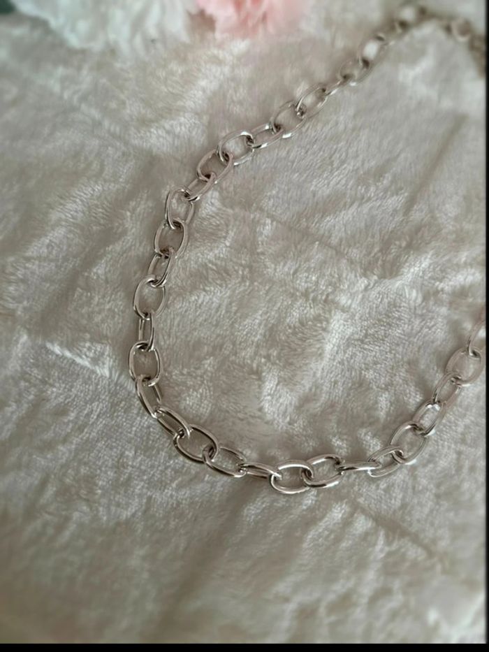Collier à maillons argenté - photo numéro 2