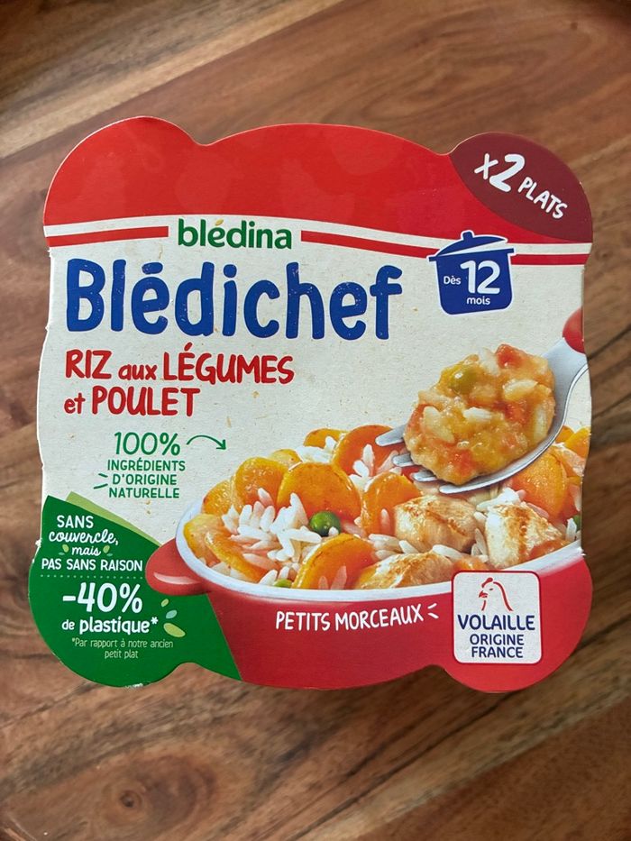 Repas bébé riz aux légumes et poulet - dès 12 mois - marque bledina - neuf avec étiquette