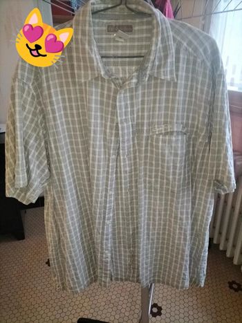 Chemise a carreaux grise Quechua XXL
