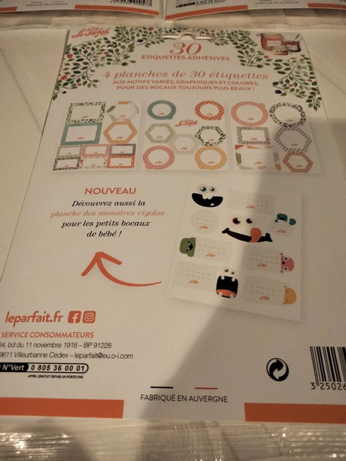 Lot de 90 étiquettes neuves de différentes formes le parfait - photo numéro 5