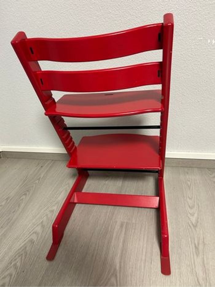 Chaise Tripp Trapp Stokke Rouge + patins - photo numéro 4