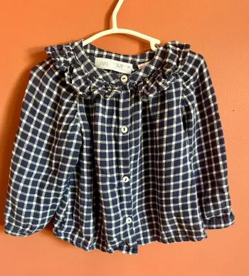 Chemise Zara  à carreaux 86cm