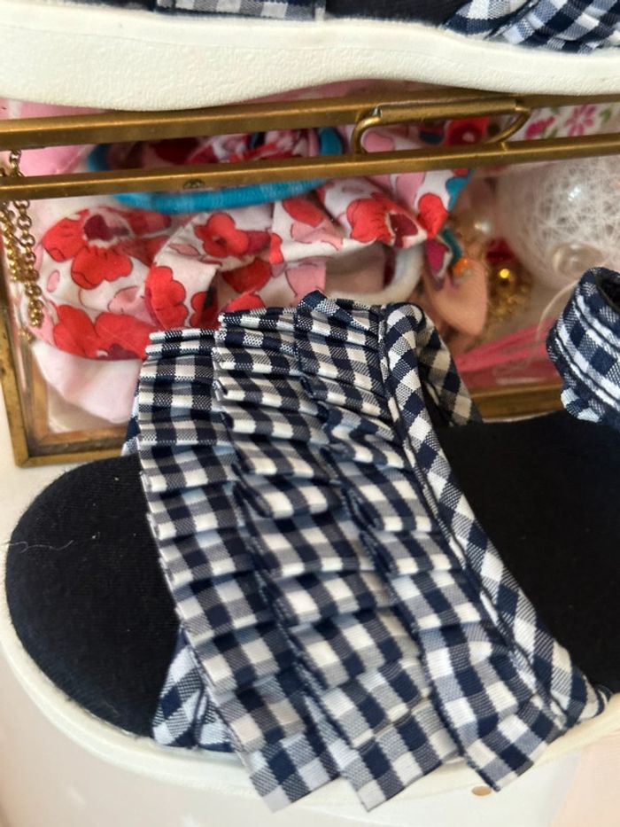 Sandale fronce vichy - photo numéro 3