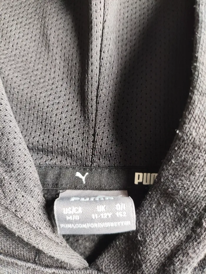 🖤🧥 Sweat à capuche Puma noir garçon – Taille 10-11 ans – Bon état - photo numéro 8