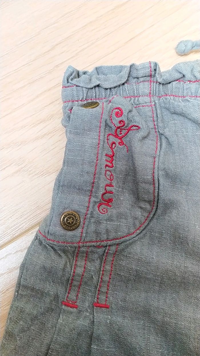 Pantalon brodé amour 6 mois - photo numéro 2