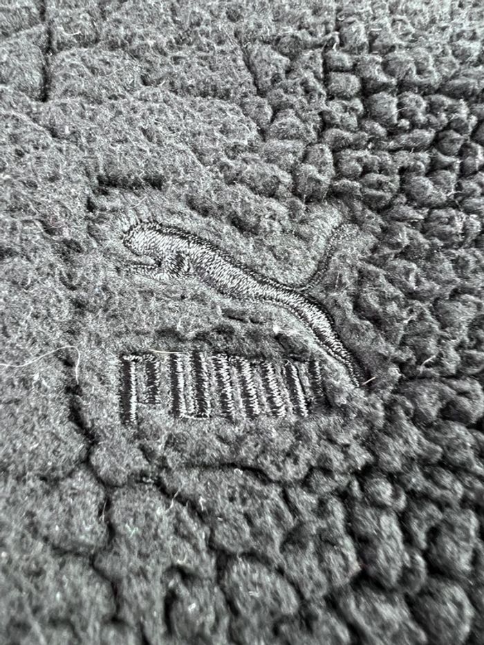 Pull sweat à capuche polaire Puma noir avec logo brodé Taille XS - photo numéro 7