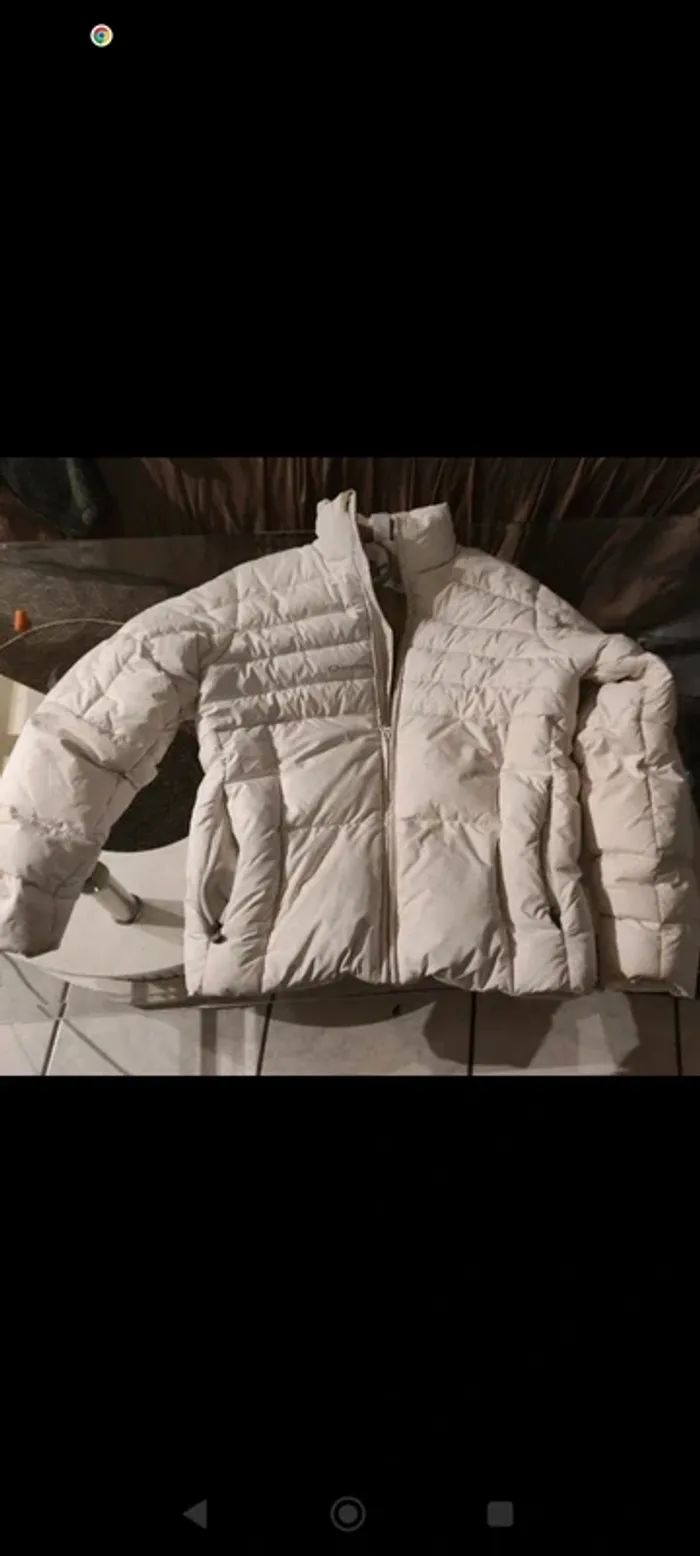 Veste blanche taille 38 DecathlonDoudoune blanc  doudoune quechua taille 38