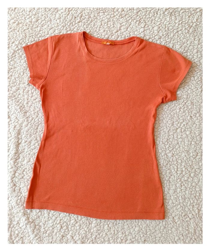 T-shirt orange Dynam Teen mignon casual cute mignon -