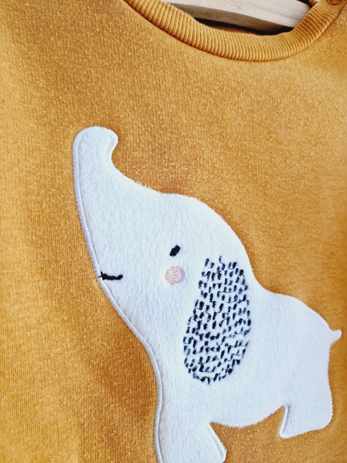 Noukie's - Pull / sweat manches longues, doublé polaire - Éléphant (12 mois) - photo numéro 3