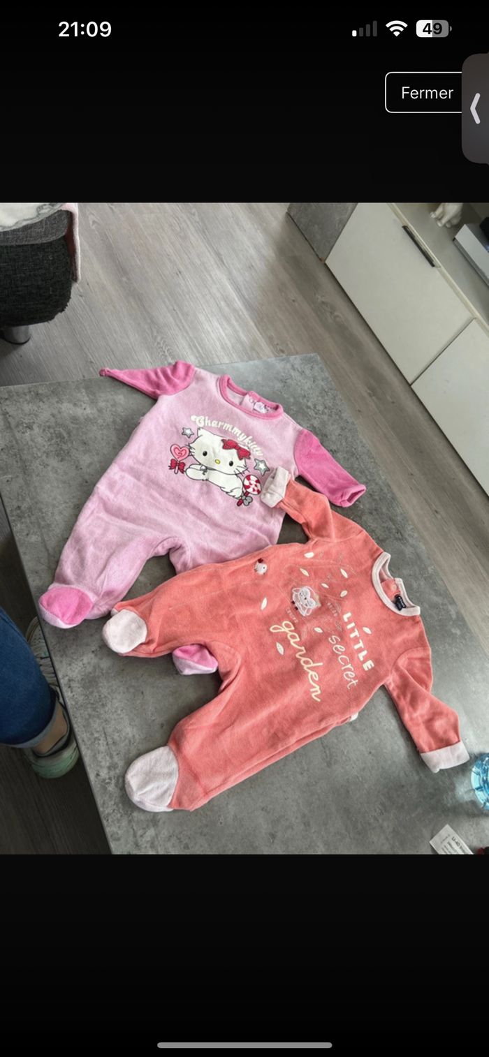 2 pyjamas fille 3 mois
