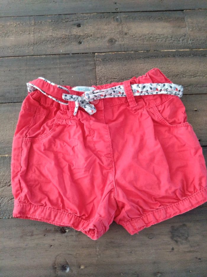 Short Rouge obaibi été 18 mois