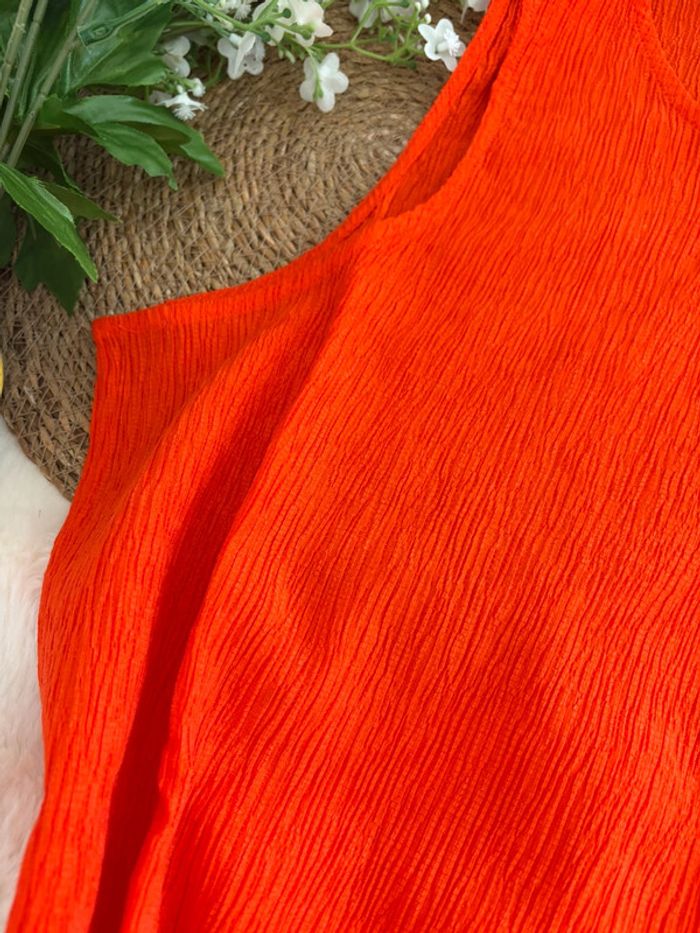 Robe longue Etam orange taille M - photo numéro 2